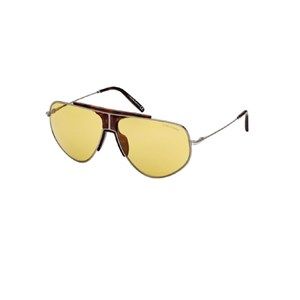 Tom Ford Pilot Sunglasses FT0928-12E-61 Shiny Dark Ruthenium Frame Brown Lenses